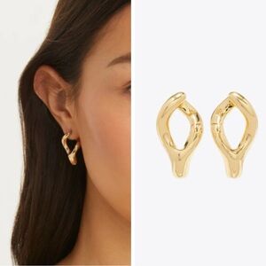 Tory Burch Gold Sculptural Earrings